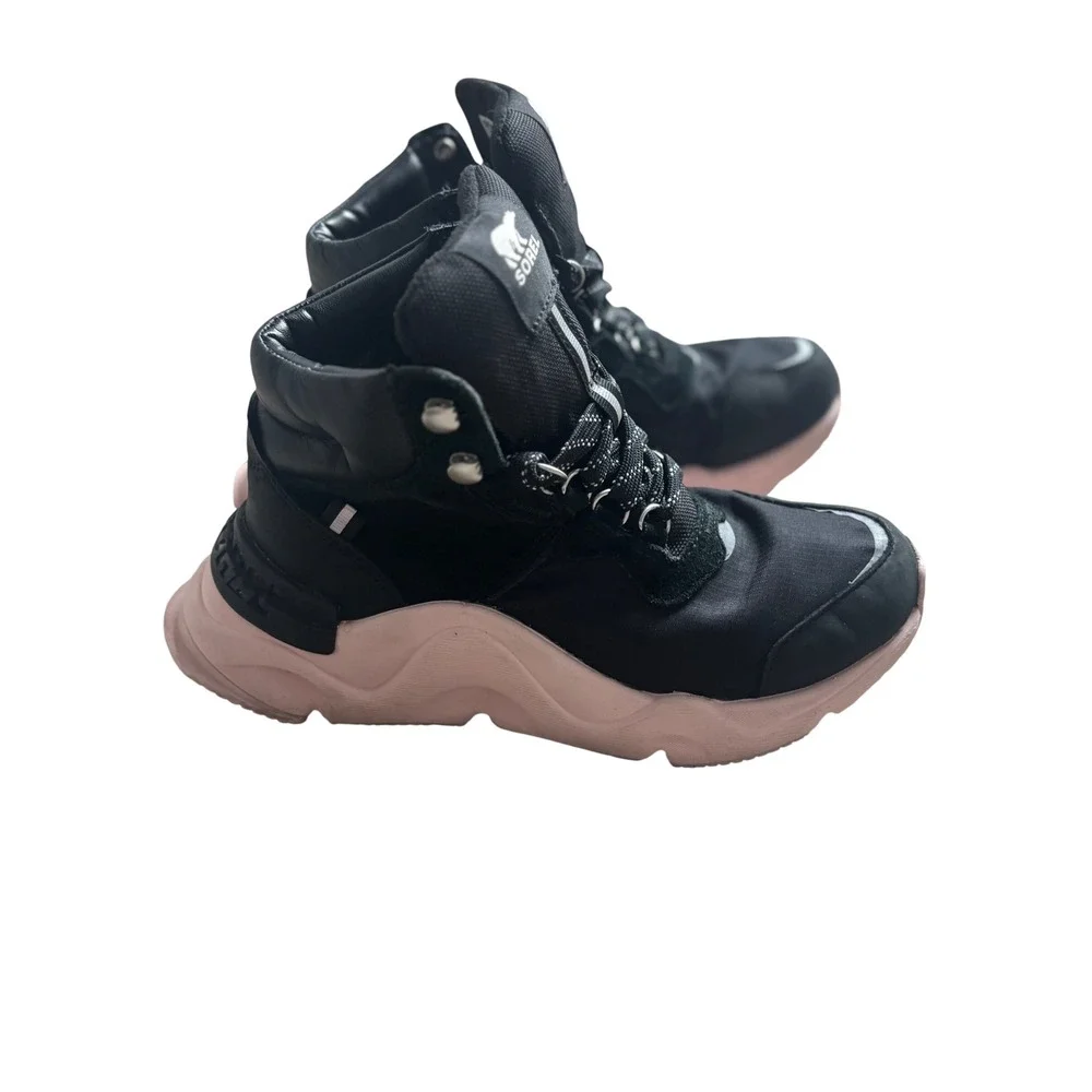 Sorel Kinetic Impact Conquest Black Pink‎ Winter Boots NL4400-011 Womens 6